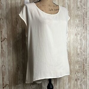 Love Haight White Sheer Short Sleeved Blouse